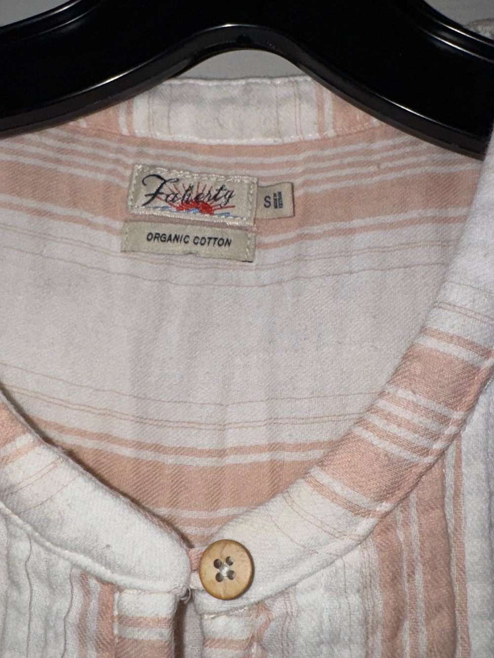 Faherty Cream and Blush Striped Sleeveless Mini Dress - Picture 8 of 14
